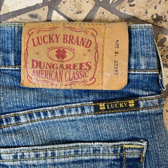 Lucky Brand Dungarees 6/28 blue jeans/ distressed - Picture 6 of 11